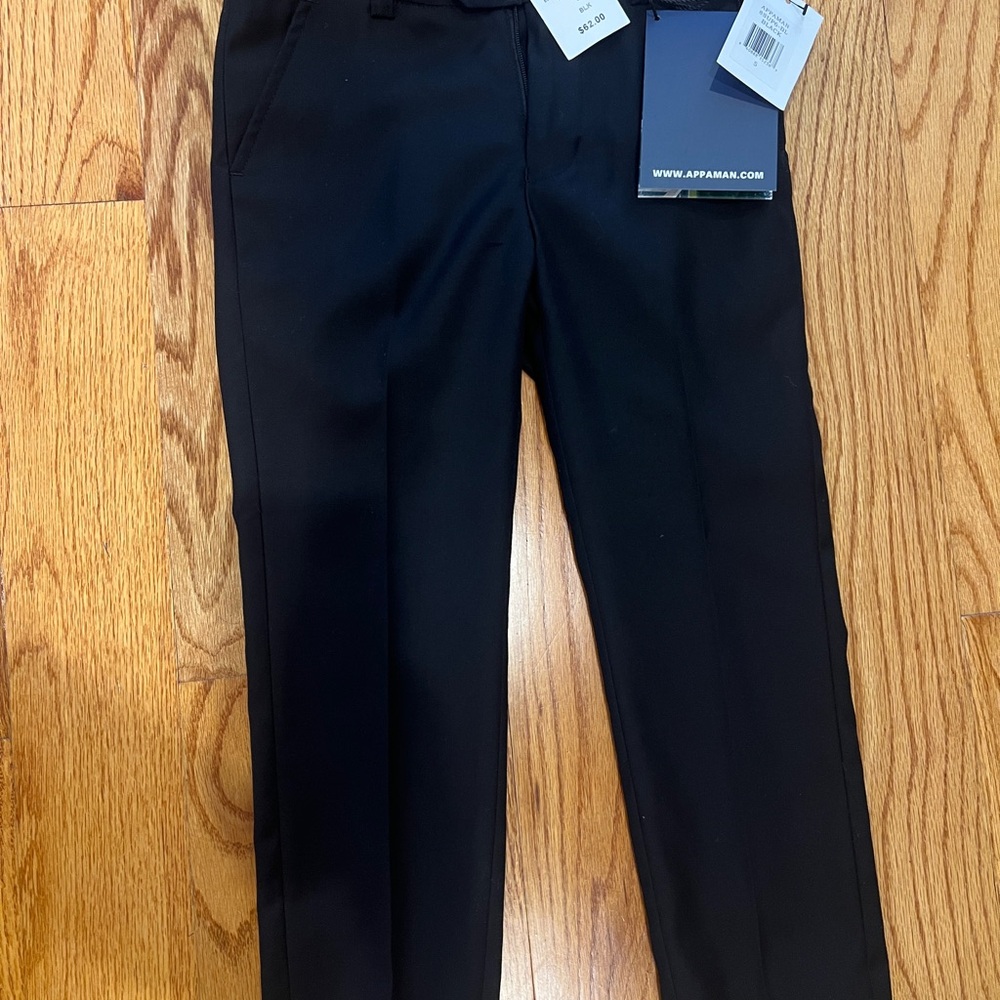NEW Appaman Boys Black Slacks Size 5
